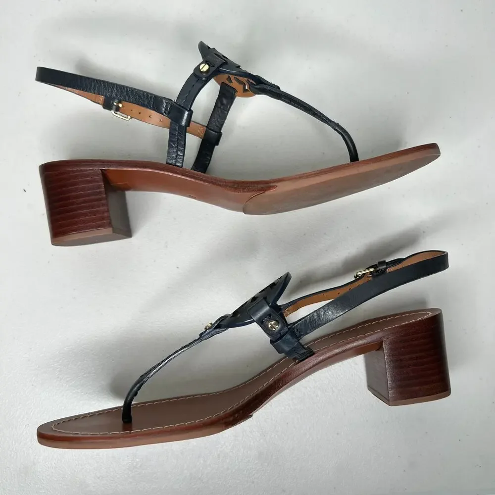 Tory Burch Miller Block Heel Sandals Size 9